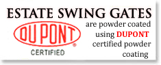 ESTATE SWING GATES-DUPONT GERTIFIED POWDER COATED