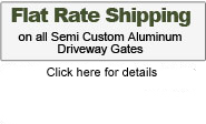 Flat rate shipping on all driveway gates, see details